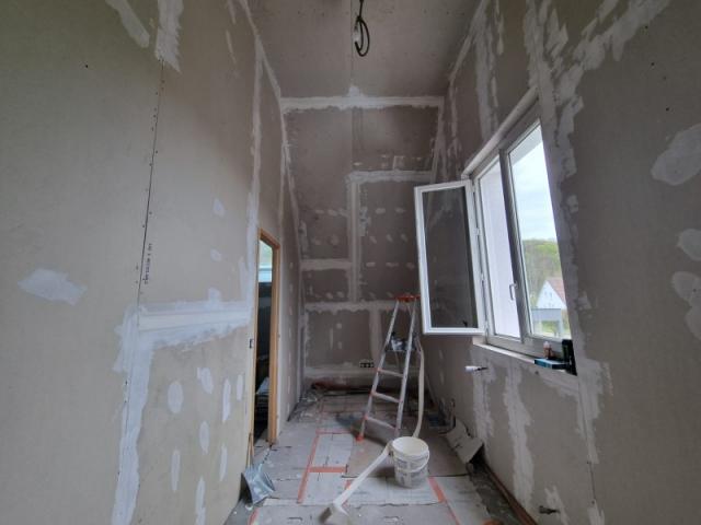 Projet bande calicot en 3 passes ( coller, chargé + finition) et ratissage complet 