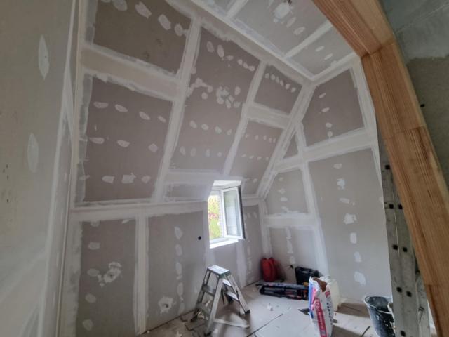 Projet bande calicot en 3 passes ( coller, chargé + finition) et ratissage complet 